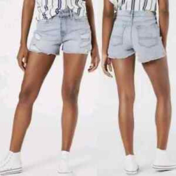 Levi's Denizen High Rise Denim Shorts Stretch Cotton Pockets Blue Women 12 NWT - Picture 1 of 11